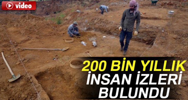 Uşak’ta 200 bin yıllık insan izleri bulundu