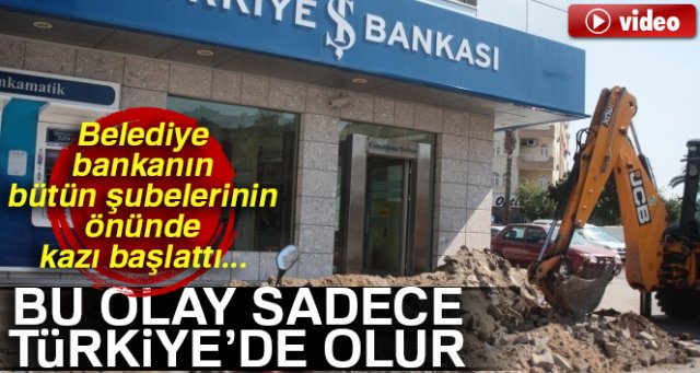 Yıkım kavgasında İş Bankası şubelerine kanalizasyon ablukası