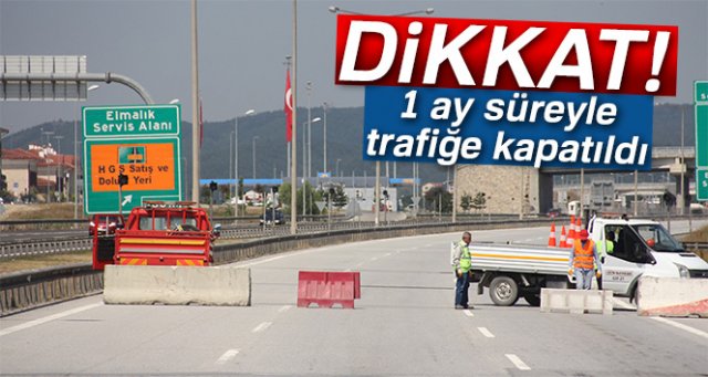 TEM Otoyolu İstanbul istikametinde çalışma başladı