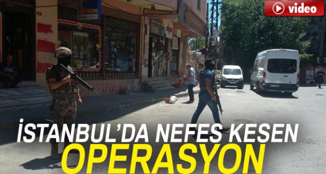 Okmeydanı'nda helikopter destekli, terör operasyonu