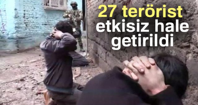 İçişleri Bakanlığı: 27 terörist etkisiz hale getirildi