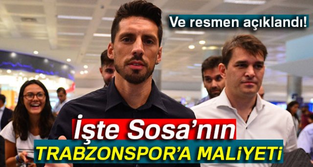 Trabzonspor, Jose Ernesto Sosa'yı KAP'a bildirdi