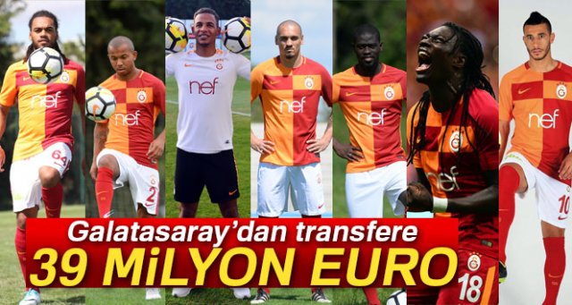 Galatasaray’dan transfere 39 milyon 550 bin Euro