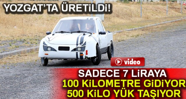 7 liraya 100 kilometre gidiyor, 500 kilo da yük taşıyor