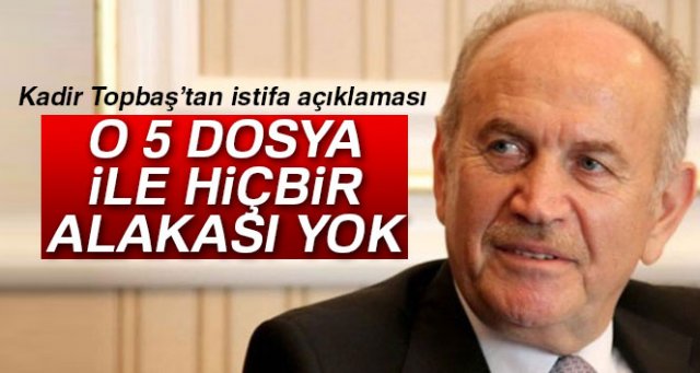 Kadir Topbaş istifa kararı ile ilgili konuştu