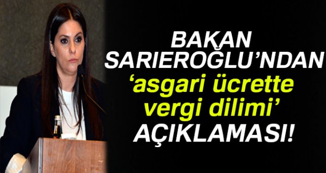 Bakan Sarıeroğlu’ndan 'asgari ücrette vergi dilimi' açıklaması