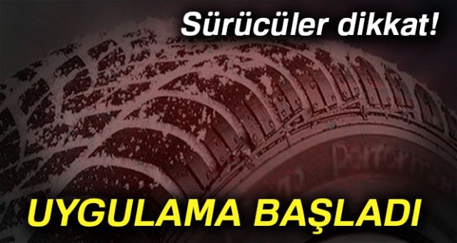 Zorunlu kış lastiği uygulaması başladı