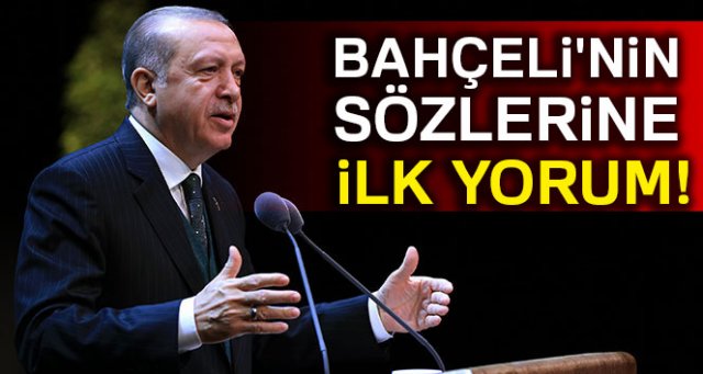 Cumhurbaşkanı Erdoğan'dan Bahçeli'nin sözlerine ilk yorum