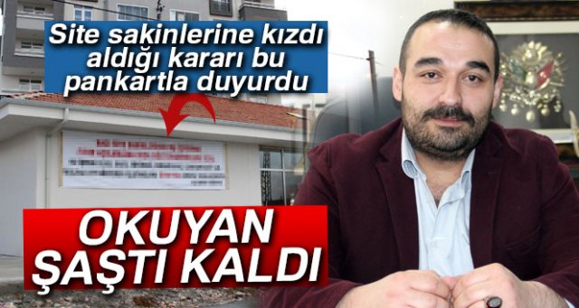 Site sakinlerine kızan müteahhit, dükkanı ücretsiz kiraya verecek