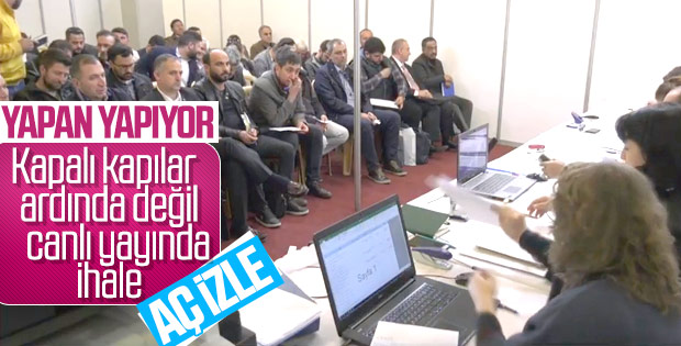 Ankara Büyükşehir Belediyesi'nden canlı yayında ihale
