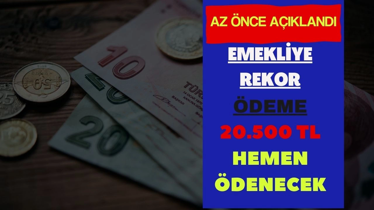 Seyyanen Zam Bekleyen Emekliye Maaş 10000 TL + 10500 TL EK Zamlı Ödeme