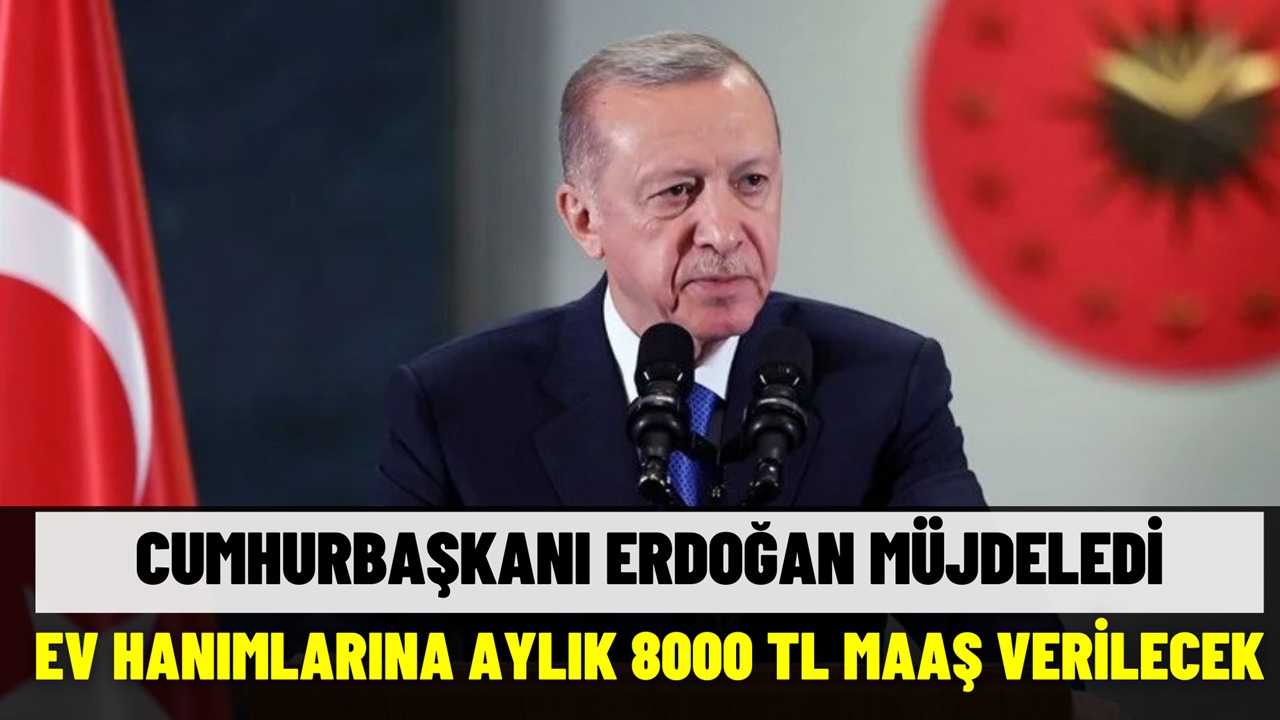 Cumhurbaşkanı müjdeledi: Ev hanımlarına her ay 8000 TL maaş bağlanacak