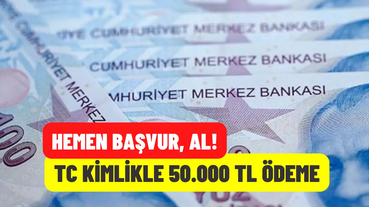 Hemen başvurana TC kimlikle 50.000 TL ödeme