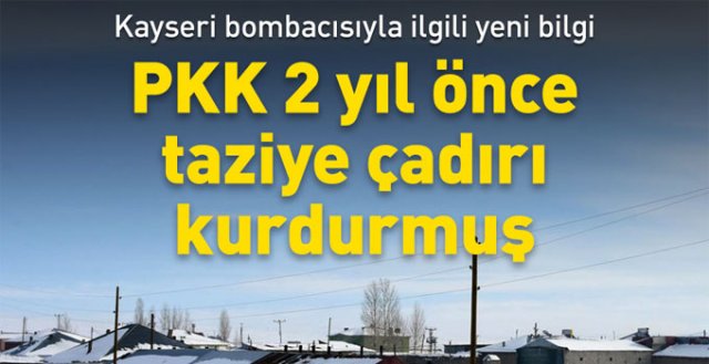 Kayseri bombacıyla ilgili şok ayrıntı!