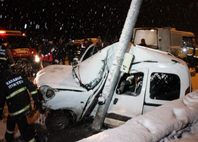 Karabük'te tünel çıkışı feci kaza