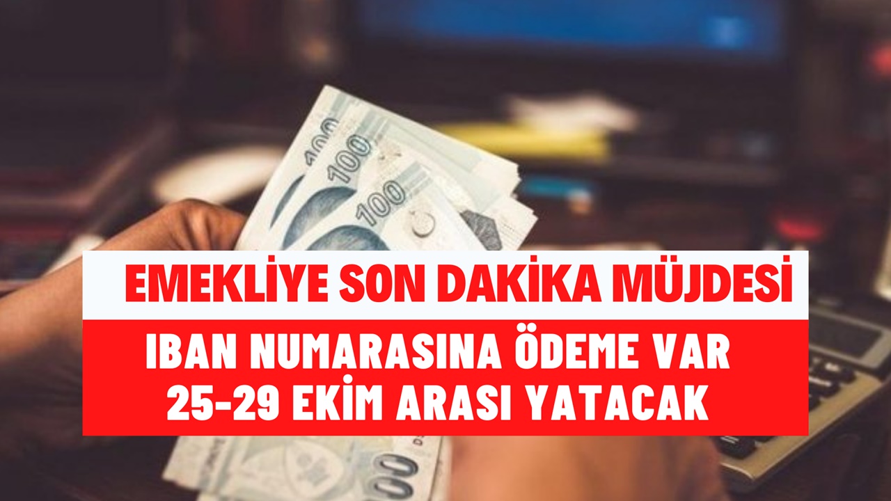 Emekli dört gözle bekliyordu! 26-30 Ekim arası emeklinin IBAN numarasına yatacak ödemeler belli oldu