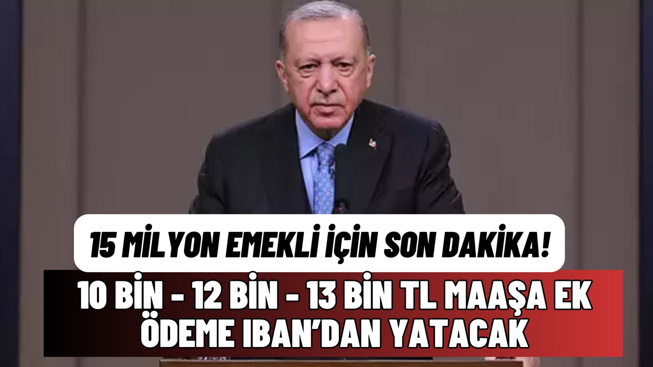 15 milyon emekli için yeni ödemeler başlıyor! 10 bin - 12 bin - 13 bin TL IBAN'a yatırılacak