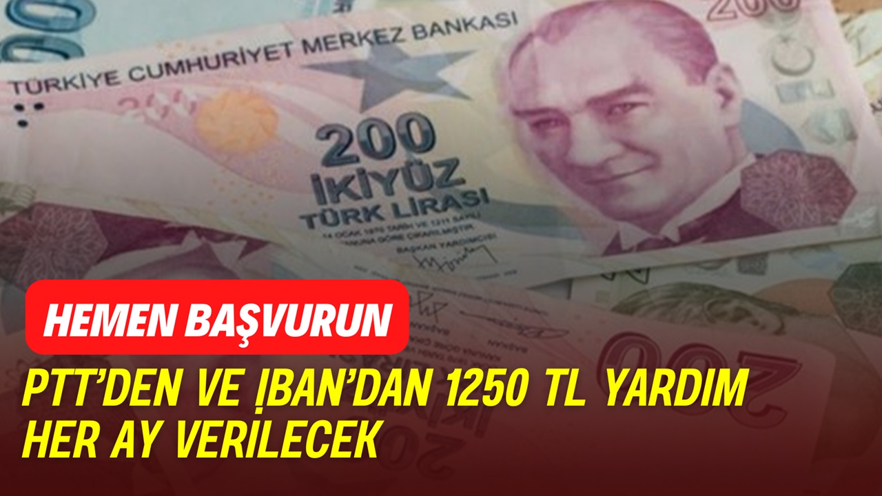 1250 TL ödemeler PTT ve IBAN'dan başlıyor! Aile Bakanlığı yeni açıkladı