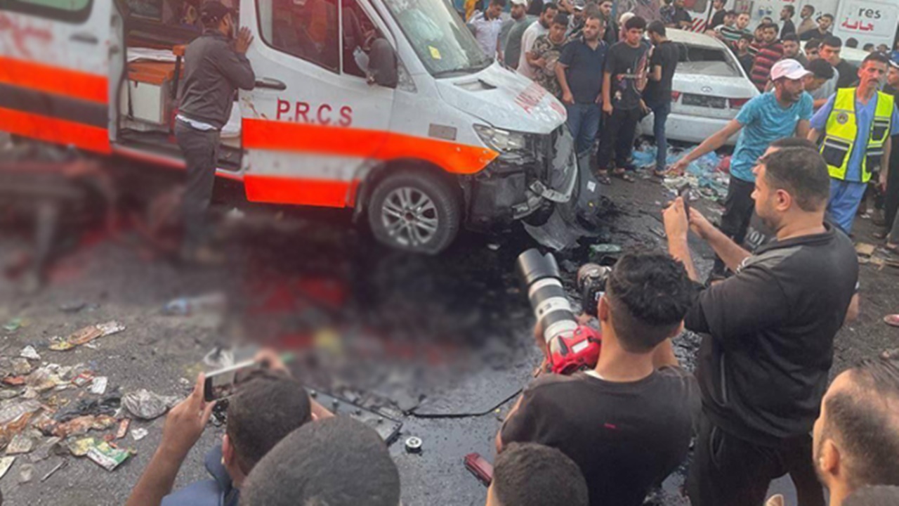 İsrail yaralıları taşıyan ambulans konvoyuna saldırdı! Çok sayıda ölü ve yaralı var