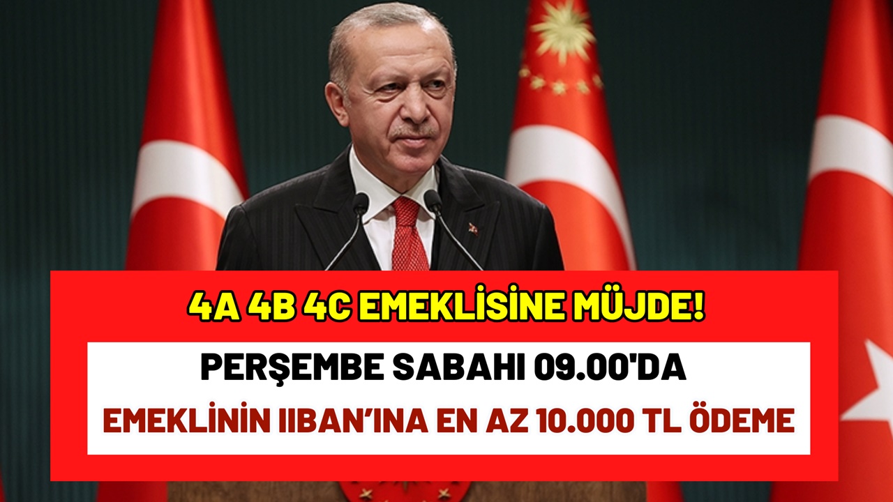 SSK ve Bağ-Kur emeklisine Perşembe sabahı ödeme geliyor! 09.00’da IBAN'a yatacak miktar en az 10.000 TL