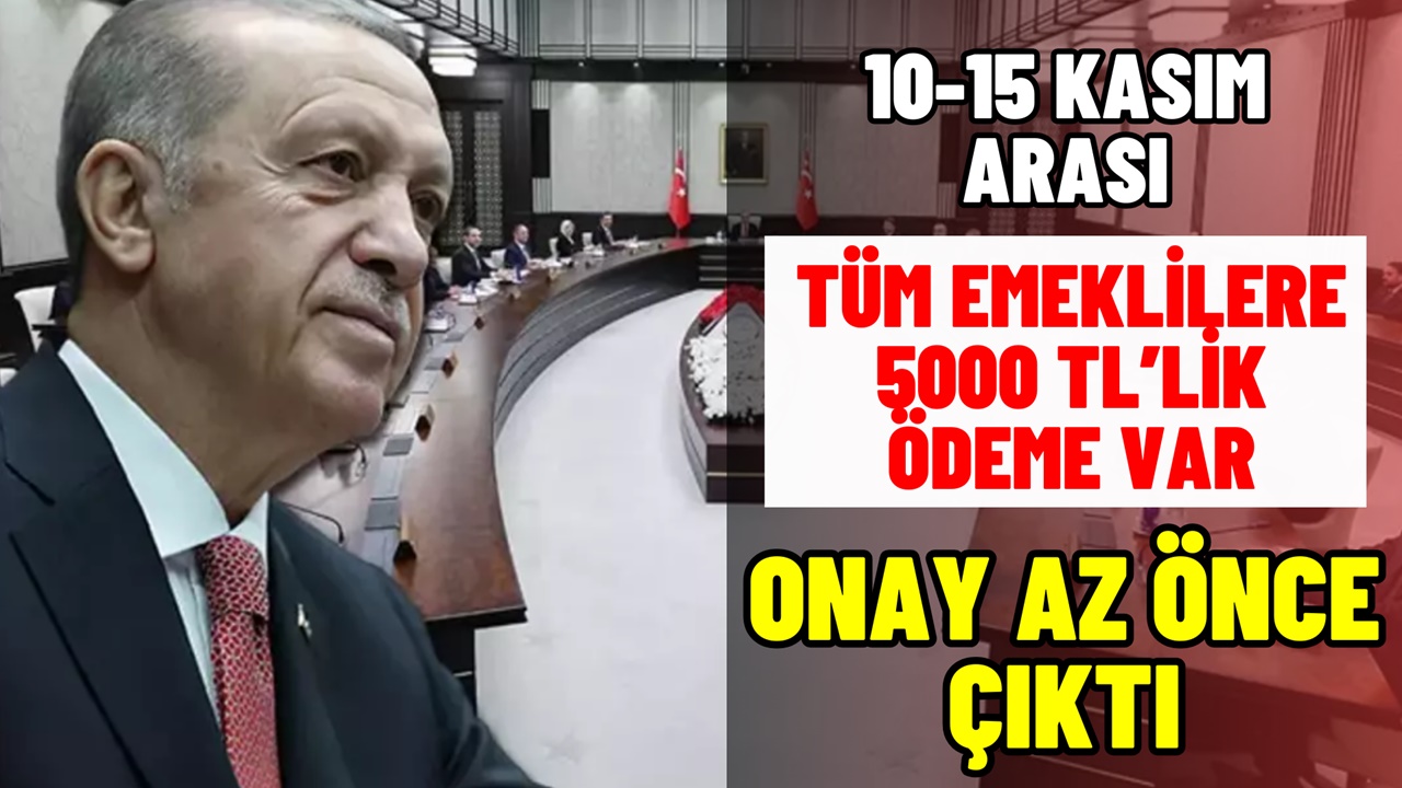 Çalışmayan emekliler için 10-15 Kasım arası 5000 TL IBAN’a geçecek