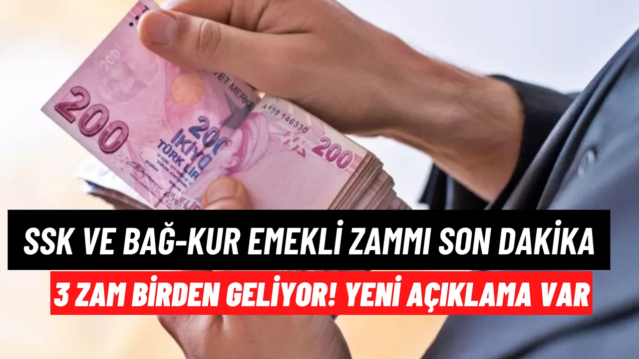 SSK ve Bağ-kur emekli zammı yeni hesap belli oldu! 3 zam birden gelecek