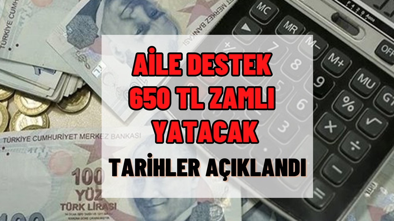 Aile destek paketi 650 TL zamlı yatacak! Sosyal yardım alanlar dikkat