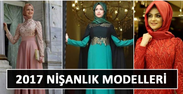 2017 Tesettür nişanlık modelleri