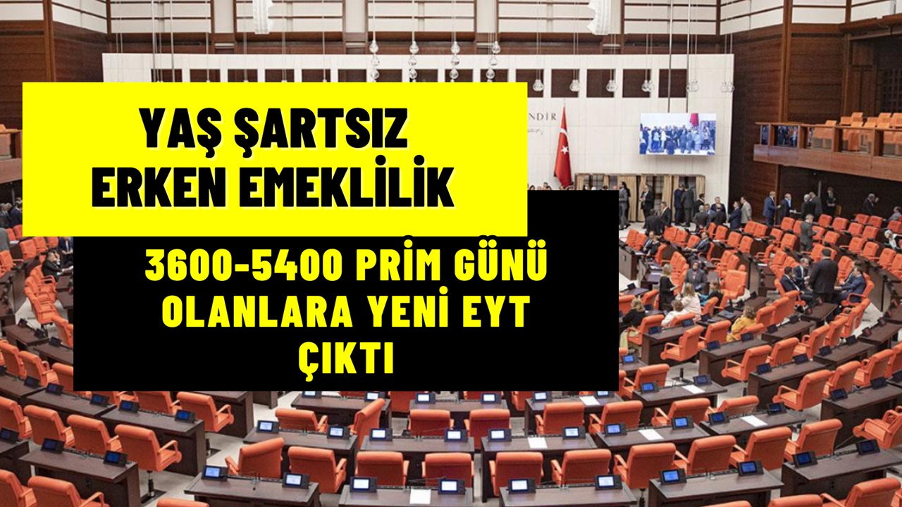 Prim günü 3600-5400 olanlara yaş şartsız erken emeklilik müjdesi geldi