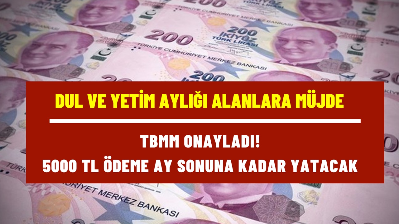 Dul ve yetim aylığı alanlar DİKKAT! Meclis onayladı, 5000 TL ikramiye verilecek