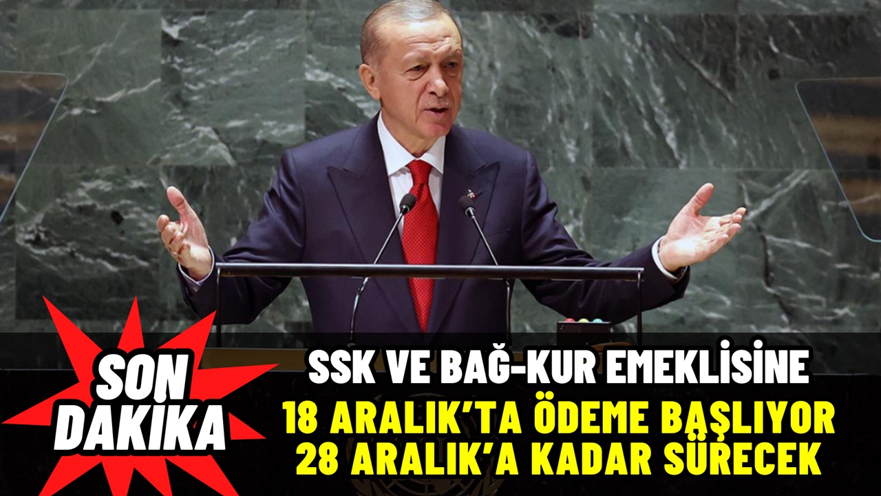 SSK ve BAĞ-KUR emeklilerine 18 Aralık’ta başlayacak 28 Aralık’a kadar sürecek ödemeler açıklandı