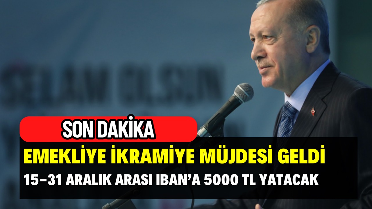 Emekliye 5000 TL ek ödeme 19-31 Aralık arası yatacak