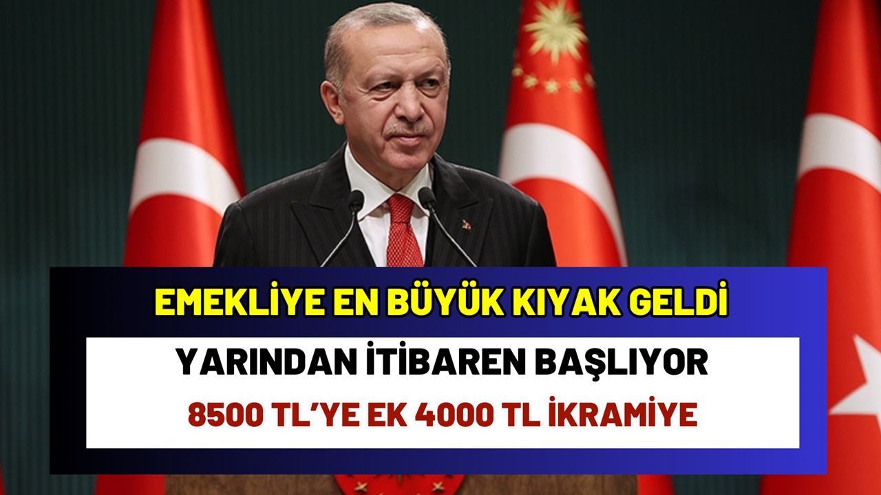 Emekliye en büyük kıyak geldi! 8500 TL'ye ek 4000 TL ikramiye yarın başlıyor