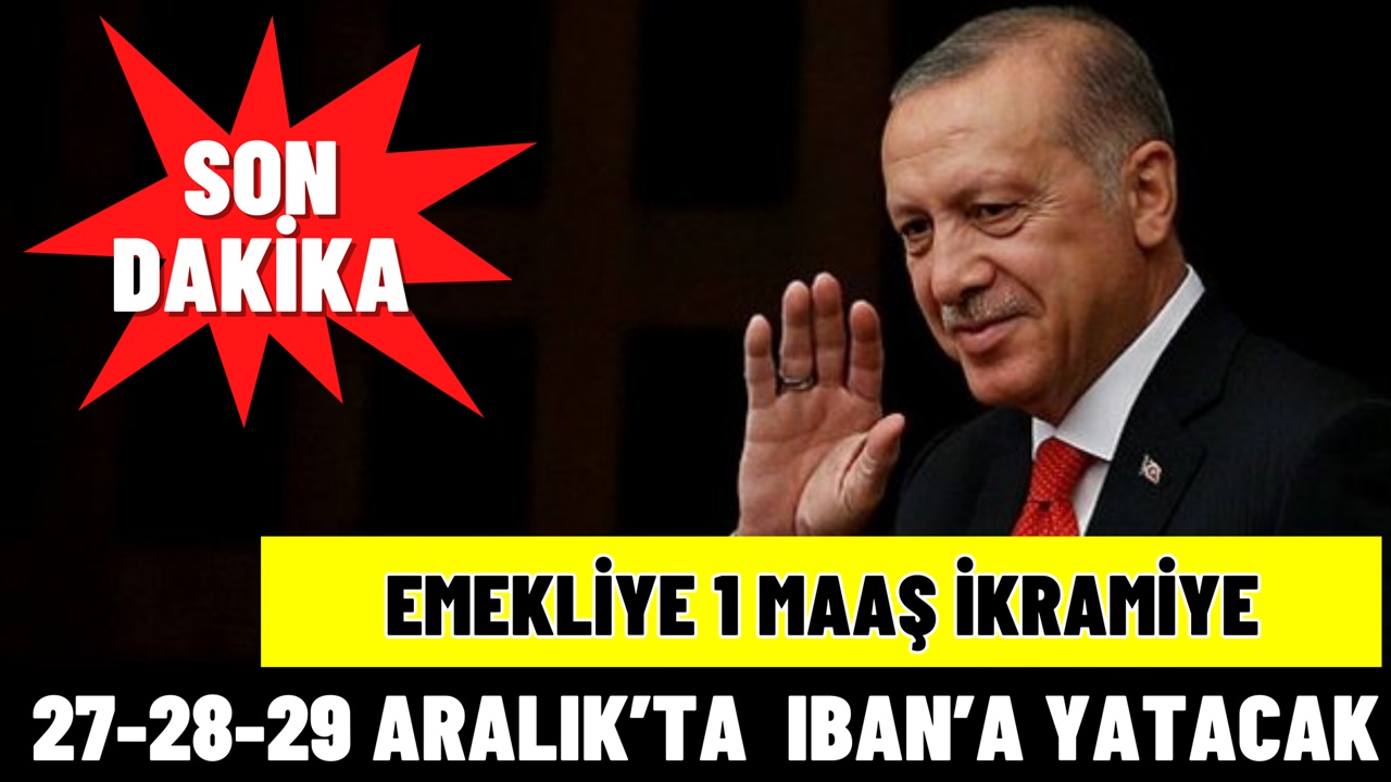 Emekliye 27-28-29 Aralık'ta 1 maaş ikramiye! Cumhurbaşkanı imzaladı