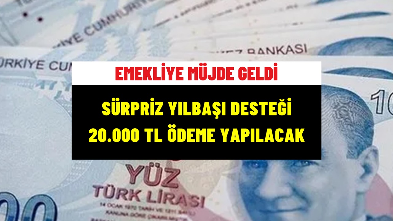 SSK ve Bağ-Kur emeklisine yılbaşı desteği 20.000 TL verilecek