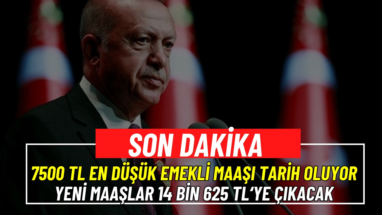 7.500 TL en düşük emekli maaşı tarih oluyor! Yeni maaş 14 bin 625 TL'ye çıkacak