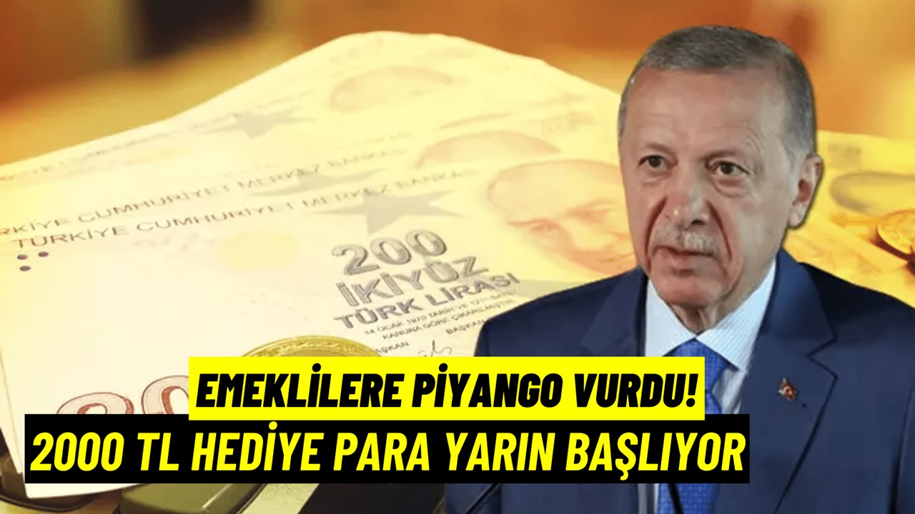 Emekliye 2000 TL hediye para! Resmen piyango vurdu