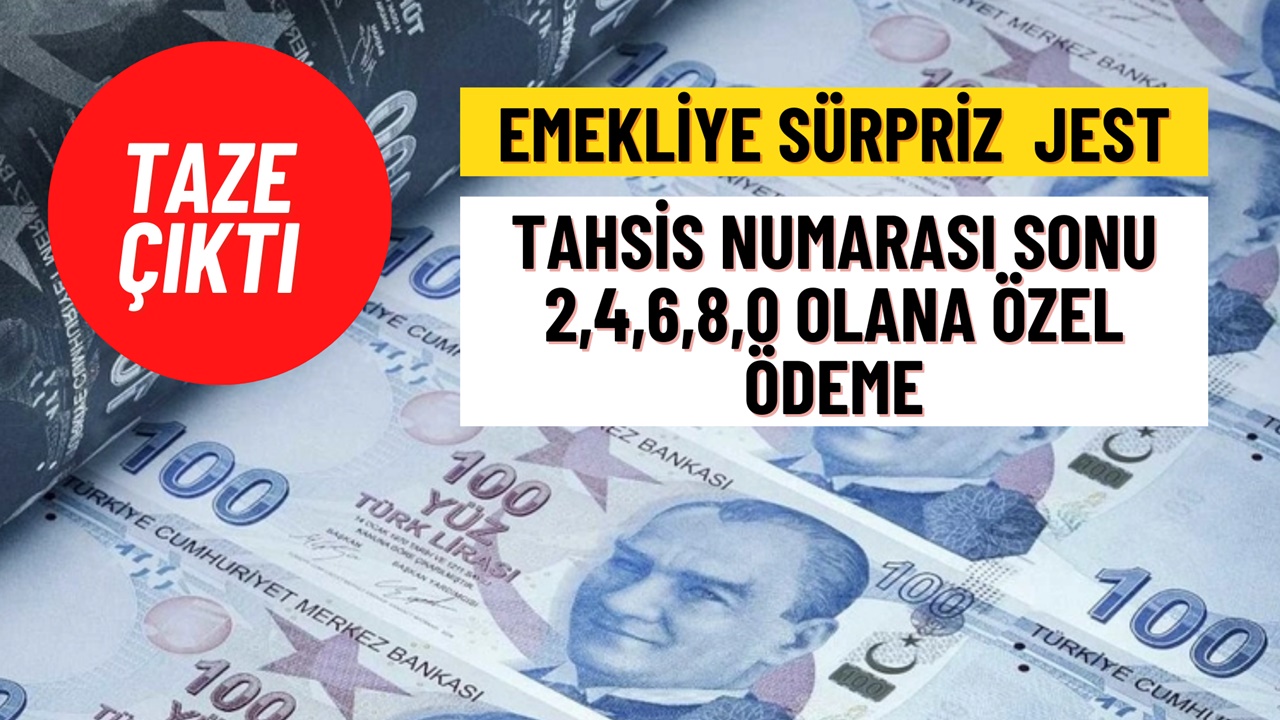 Emekliye SÜRPRİZ JEST taze çıktı! Tahsis numarası sonu 8-4-6-2-0 olanlara özel ödeme var