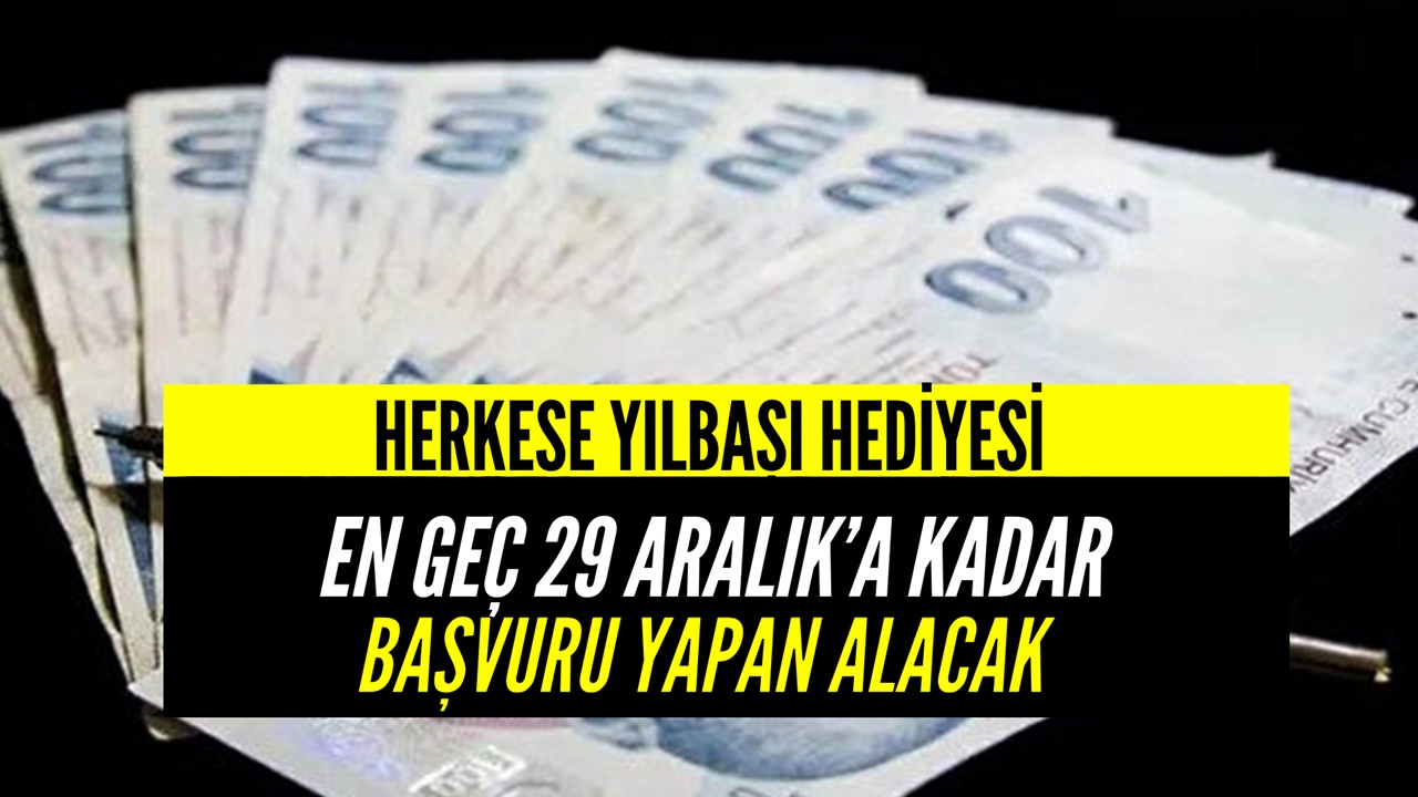 En geç 29 Aralık'a kadar başvuru yapana yılbaşı desteği verilecek! Herkes alabiliyor