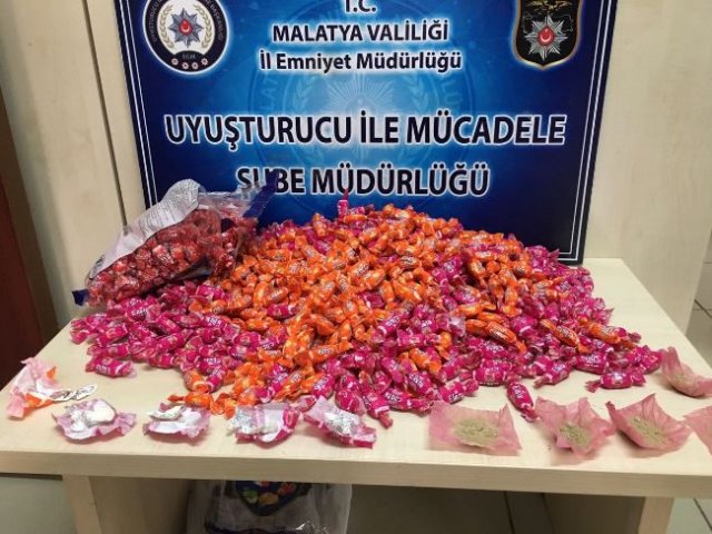 Malatya'da yolcu otobüsünde eroin yakalandı