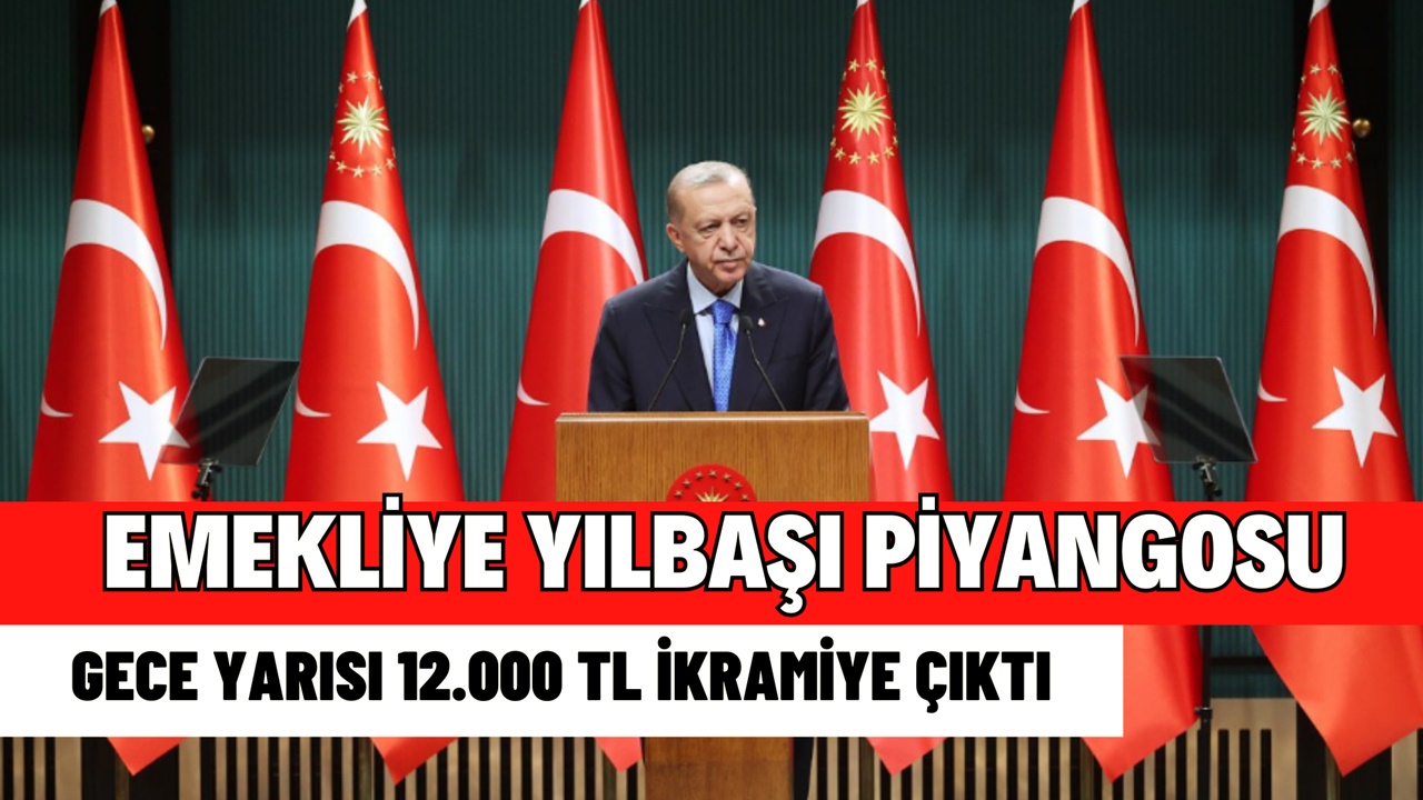 15.4 milyon emekliye yılbaşı piyangosu gece yarısı çıktı! IBAN'dan 12.000 TL'lik 2. İkramiye 3 gün içinde yatacak