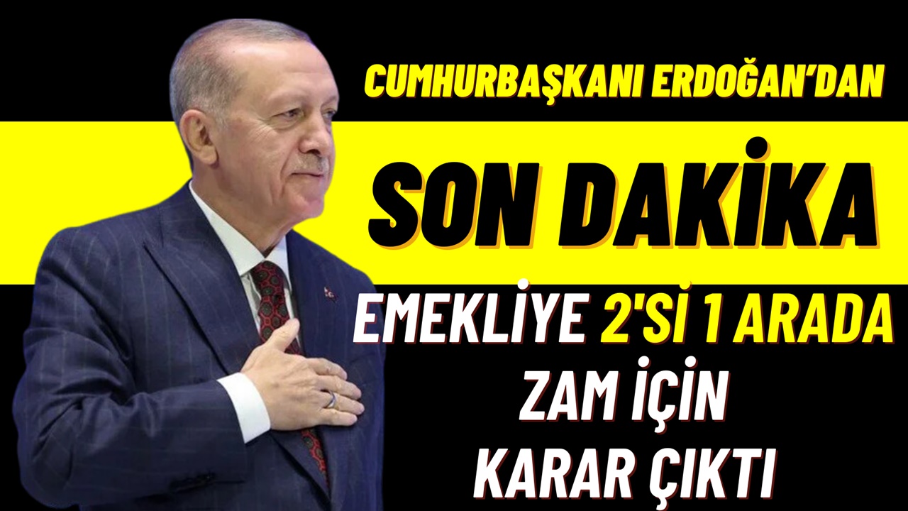 Emekliye 2'si 1 Arada Zam Cumhurbaşkanı Erdoğan'dan Geçti