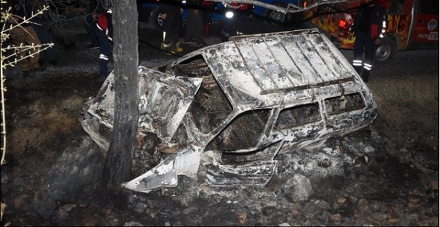 Mersin'de yanan araçta Yusuf Gövrek öldü