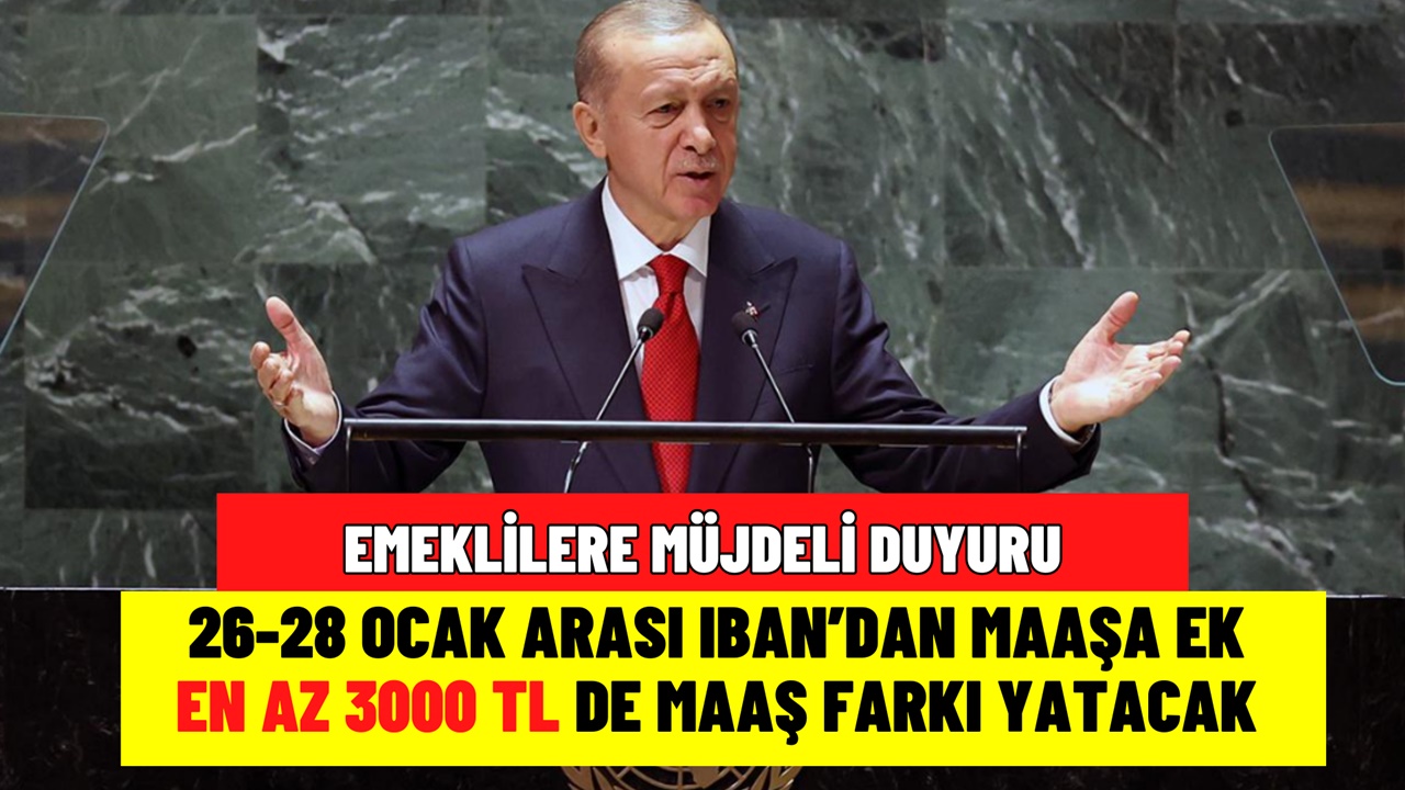 Emekliye 26-28 Ocak Arası Maaşa Ek Maaş Farkı Yatacak! 15 Günlük En Az 3000 TL Ek Ödeme