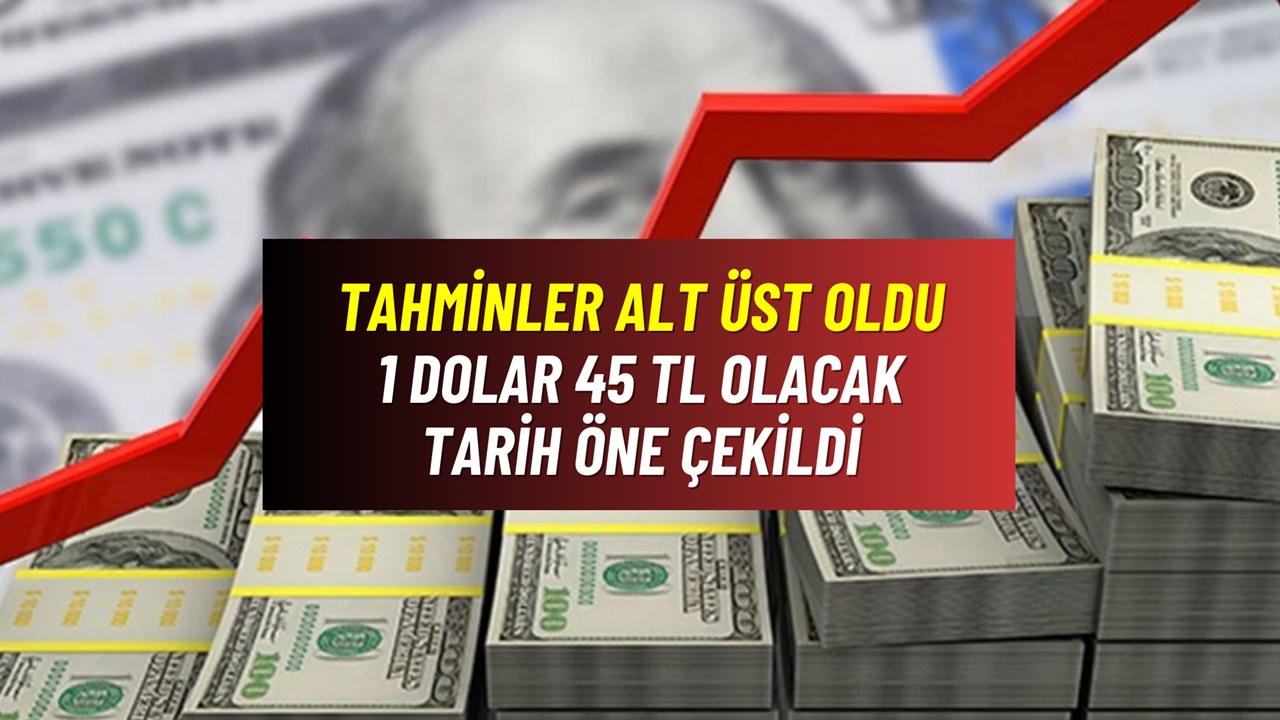 1 Dolar 45 TL Olacak! Tarih Öne Çekildi, Tüm Tahminler Altüst Oldu