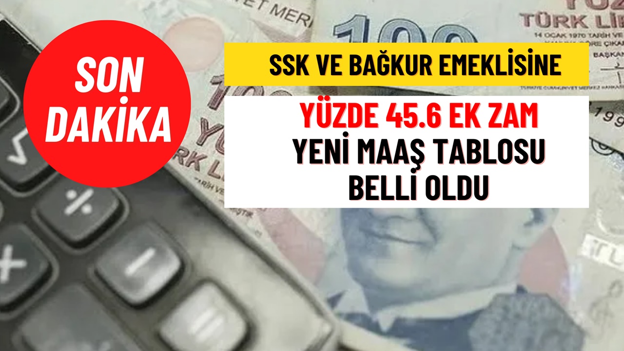 Ve Belli Oldu! SSK ve Bağ-Kur Emeklisine Yüzde 45.6 Ek Zam