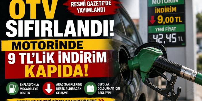 ÖTV sıfırlandı! Motorinde 9 TL'lik indirim kapıda