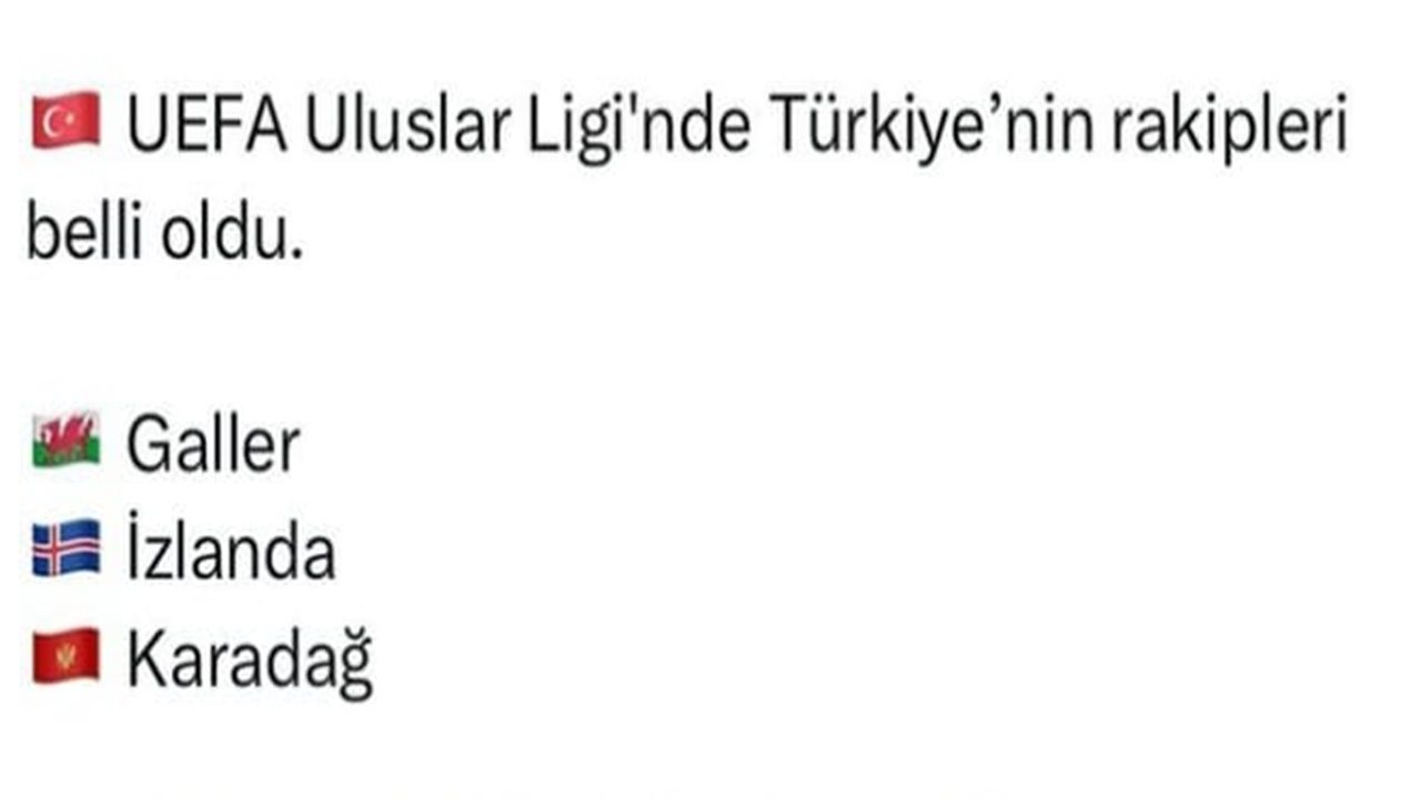 UEFA Uluslar Ligi Kura çekimleri Tamamlandı! Türkiye’nin Rakipleri ...